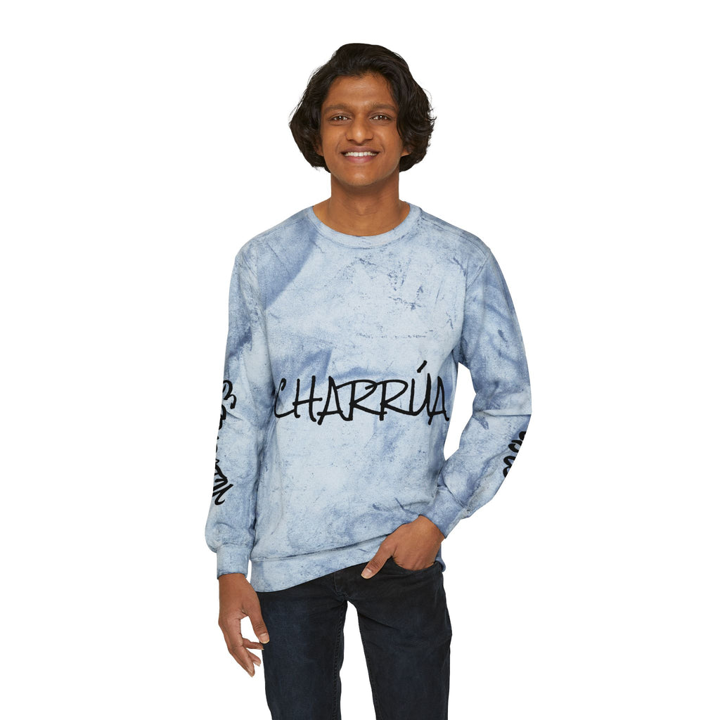 Color Blast Crewneck Sweatshirt, Trendy Unisex Pullover, Unique Graphic Sweatshirt, Cozy Winter Apparel, Fun Penguin Design
