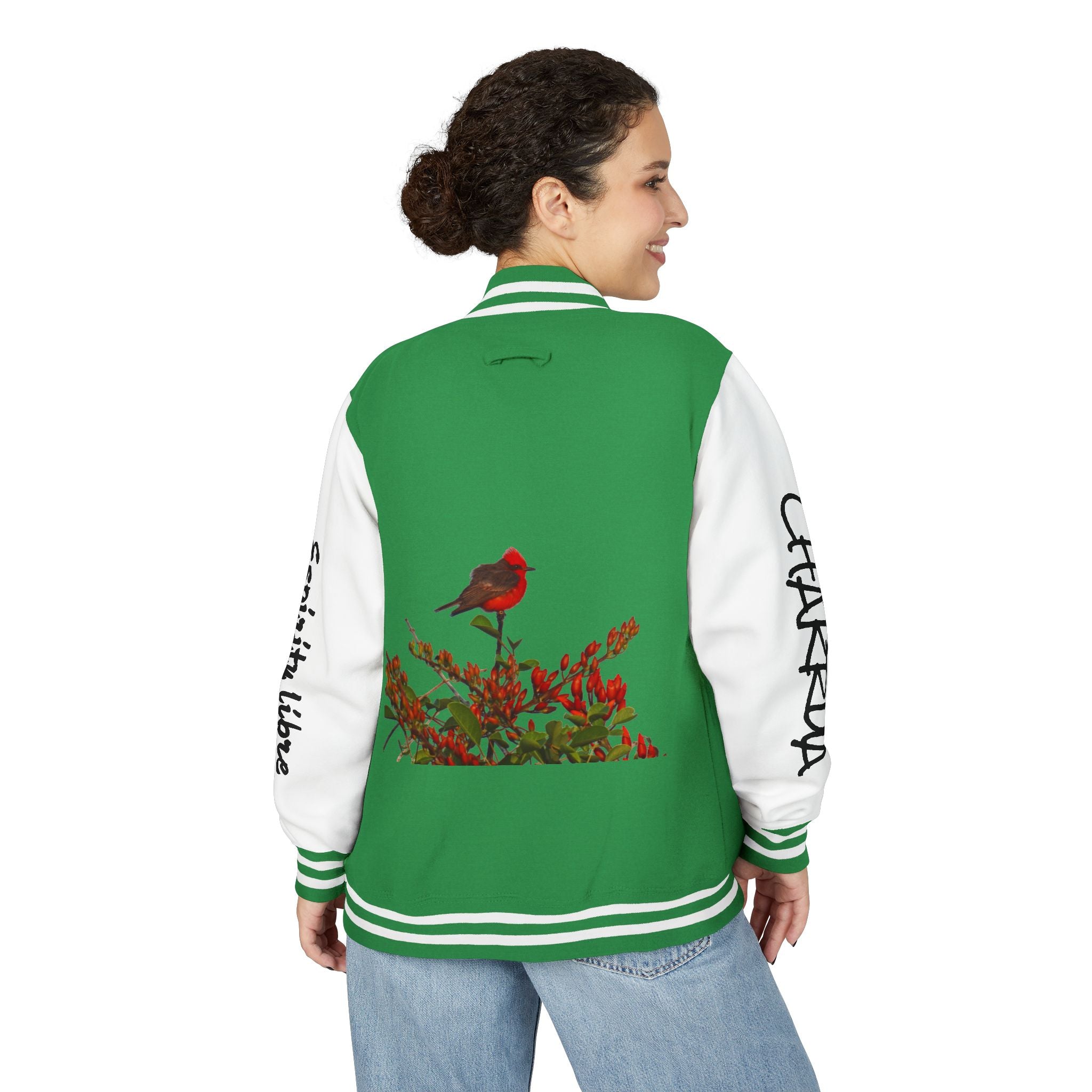 La leyenda del Ceibo y el Churrinche. Unisex Heavyweight Letterman Jacket – Chill Vibe, Sportswear, Casual Outfit, Gift for Him/Her, Trendy Layering