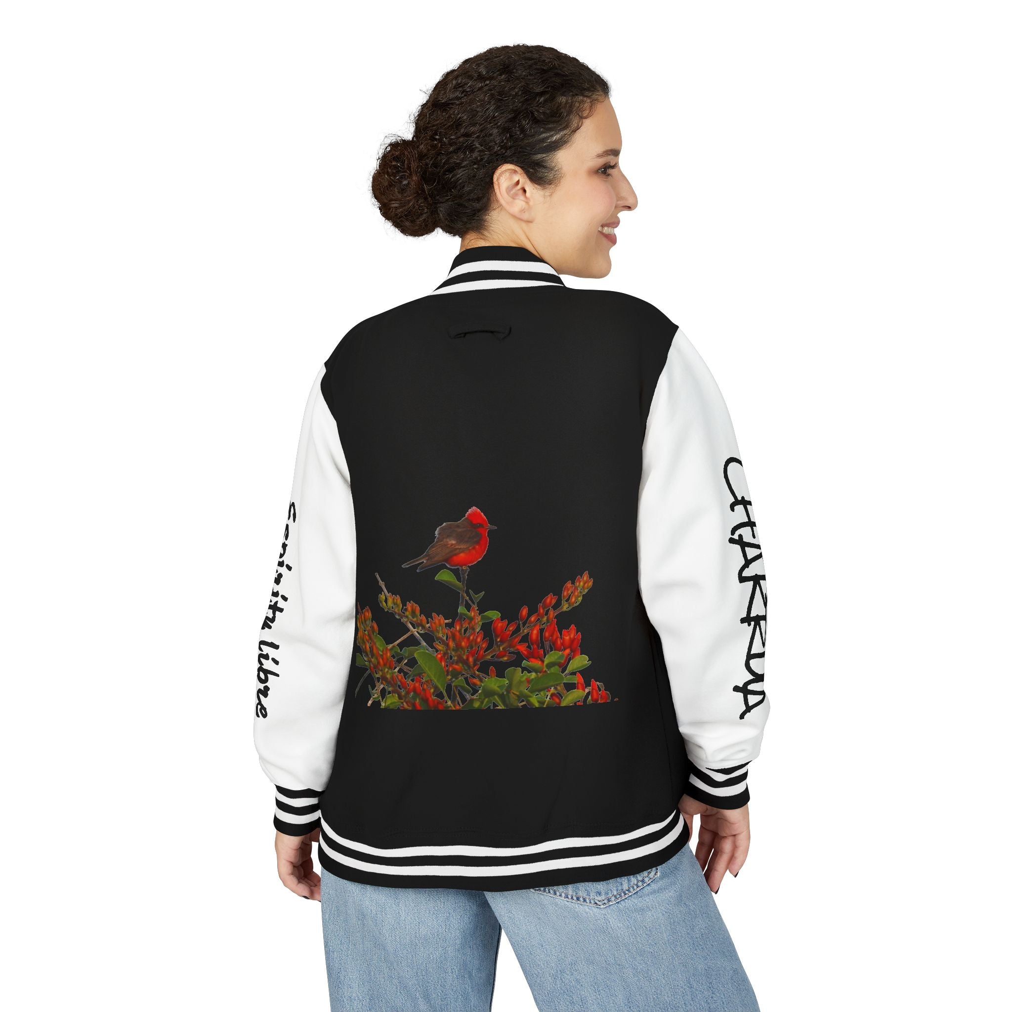 La leyenda del Ceibo y el Churrinche. Unisex Heavyweight Letterman Jacket – Chill Vibe, Sportswear, Casual Outfit, Gift for Him/Her, Trendy Layering
