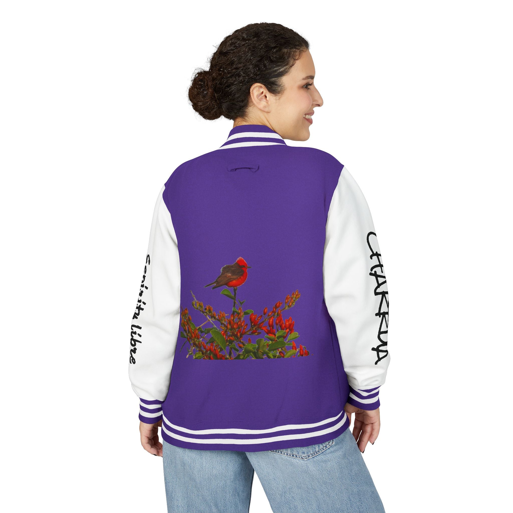 La leyenda del Ceibo y el Churrinche. Unisex Heavyweight Letterman Jacket – Chill Vibe, Sportswear, Casual Outfit, Gift for Him/Her, Trendy Layering