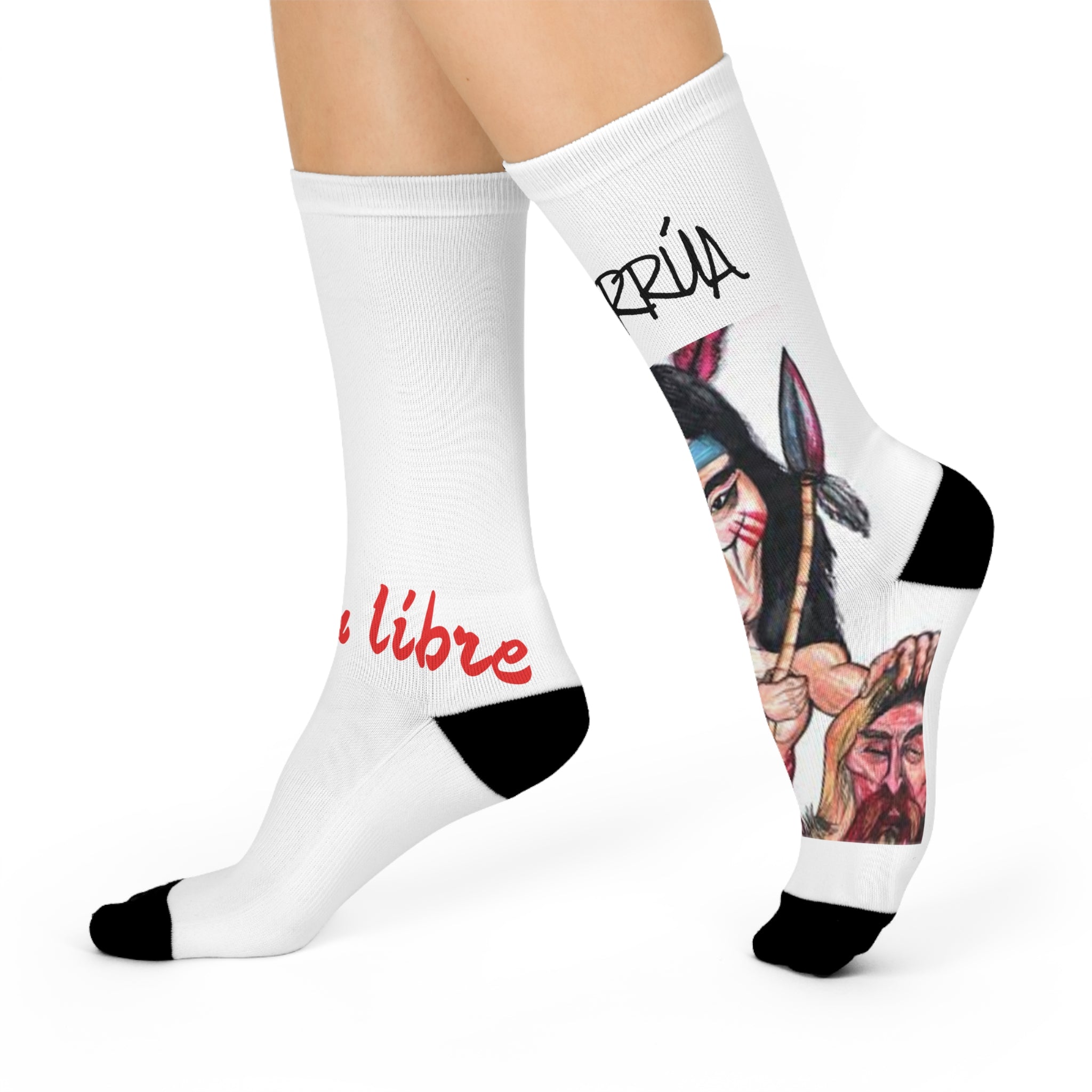 Vibrant Cushioned Crew Socks for Comfort and Style, Gift for Art Lovers, Cozy Socks for Everyday Wear, Unique Gift for Friends, Fun [...]