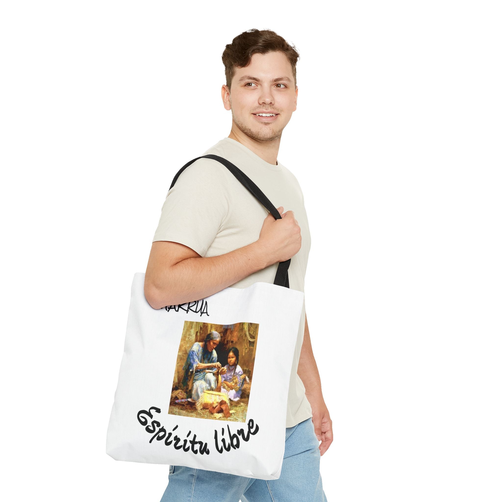 Colorful Spirit Tote Bag, Eco-Friendly Shopping Bag, Art-Inspired Gift, Travel Tote, Bohemian Style, Everyday Use