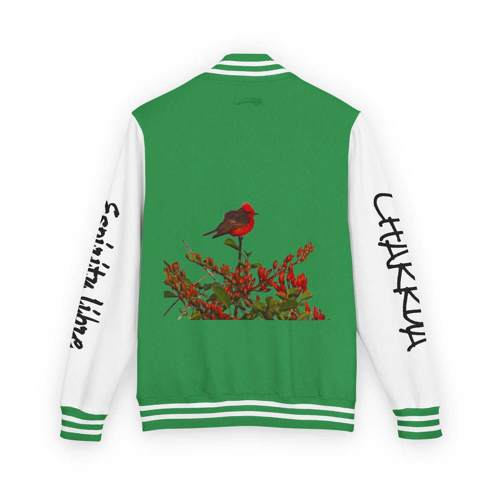 La leyenda del Ceibo y el Churrinche. Unisex Heavyweight Letterman Jacket – Chill Vibe, Sportswear, Casual Outfit, Gift for Him/Her, Trendy Layering